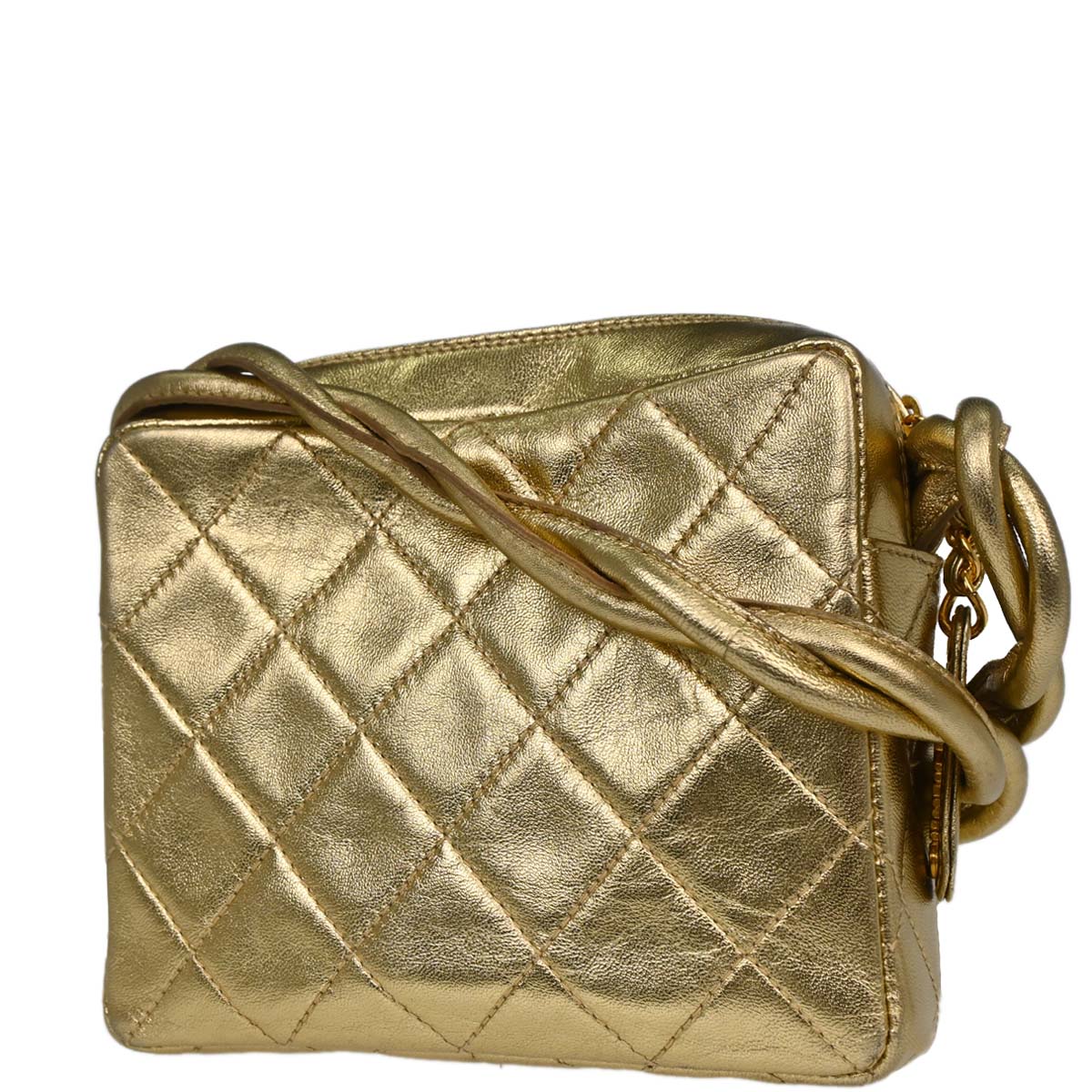 Chanel Gold Lambskin Shoulder Bag