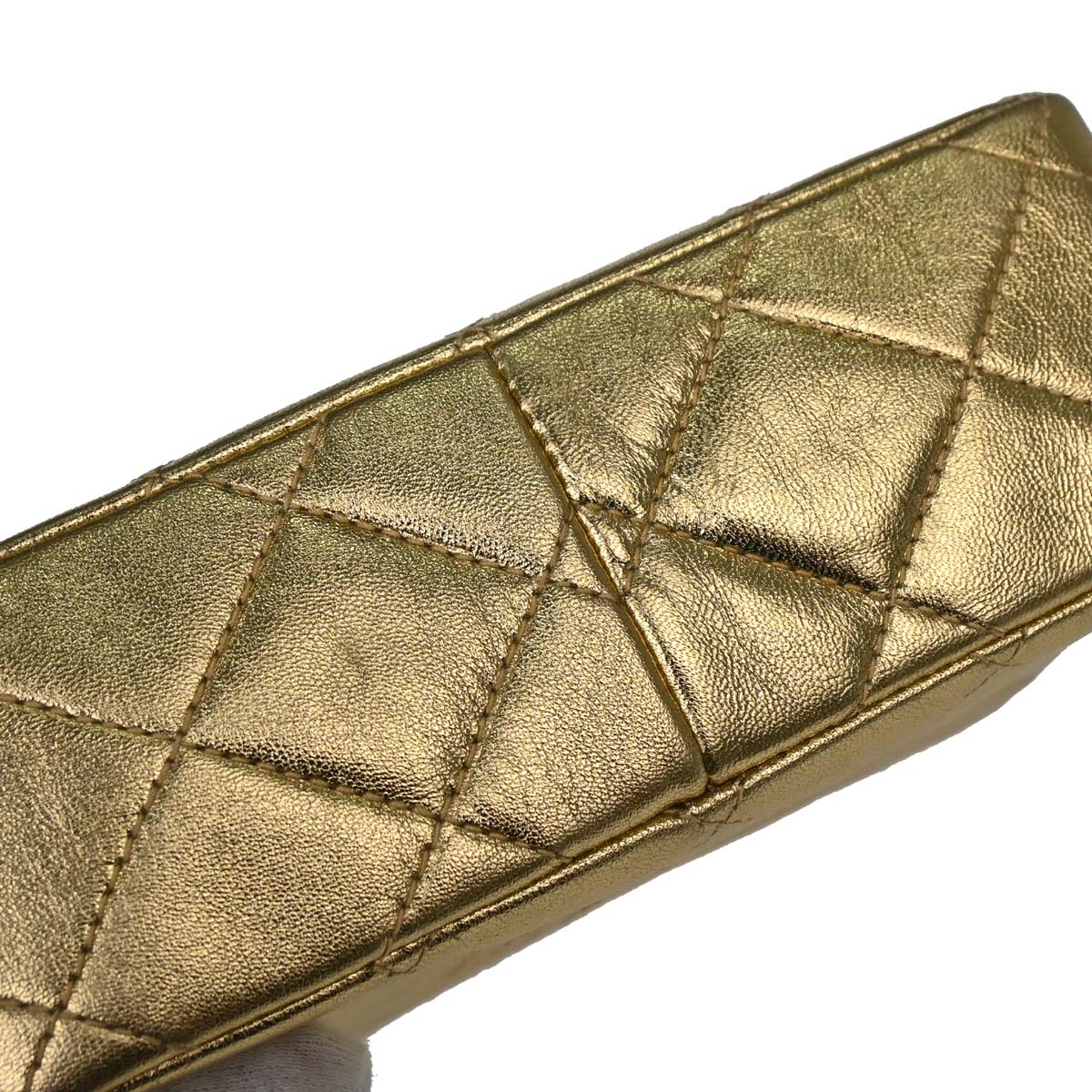 Chanel Gold Lambskin Shoulder Bag