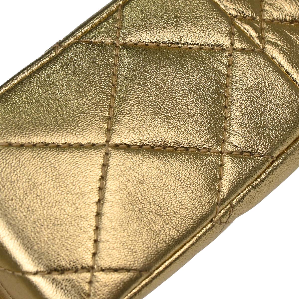 Chanel Gold Lambskin Shoulder Bag