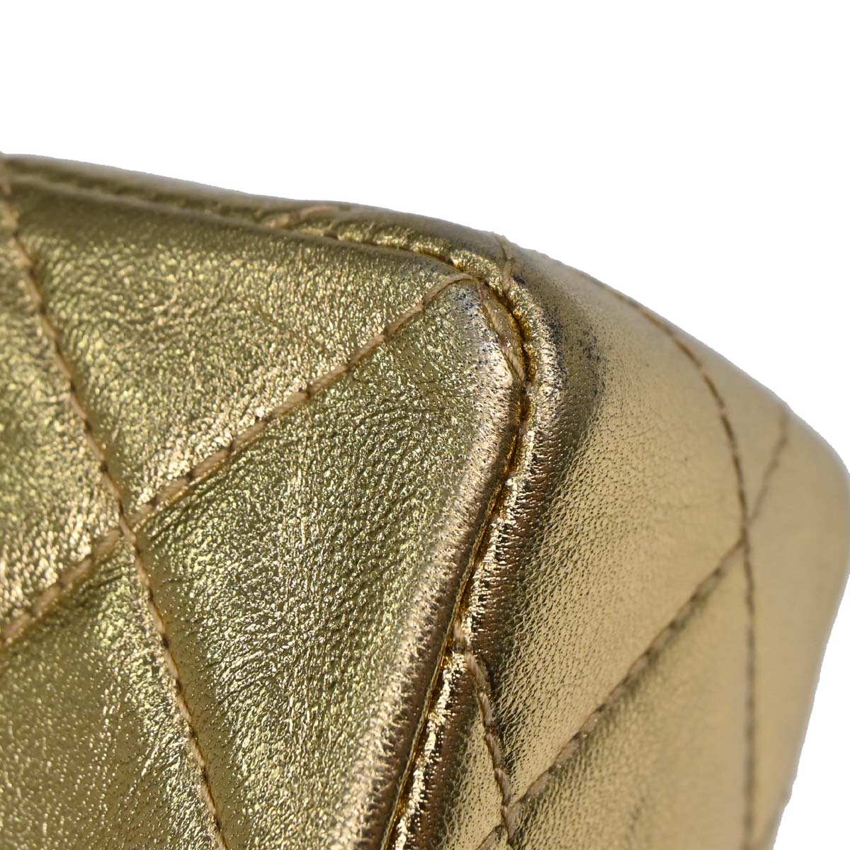 Chanel Gold Lambskin Shoulder Bag