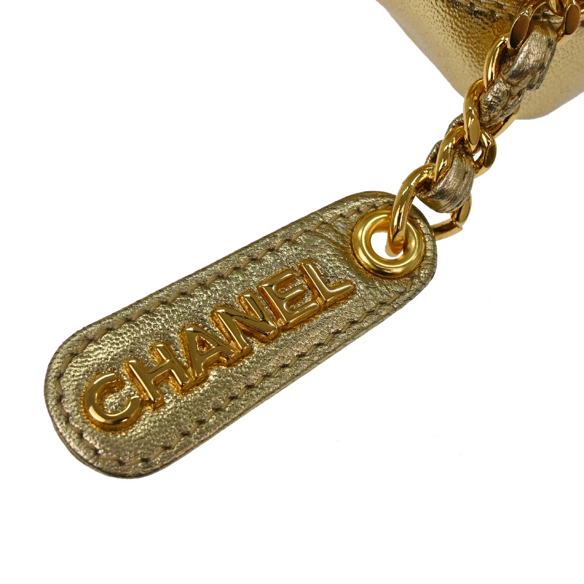 Chanel Gold Lambskin Shoulder Bag
