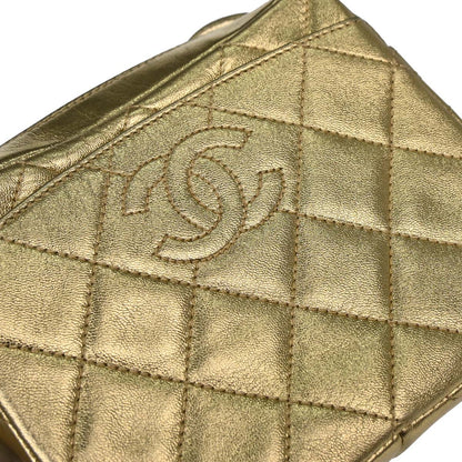 Chanel Gold Lambskin Shoulder Bag
