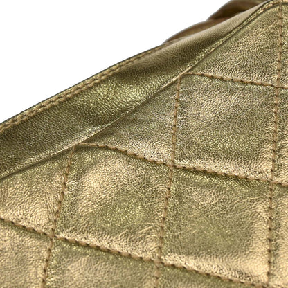 Chanel Gold Lambskin Shoulder Bag
