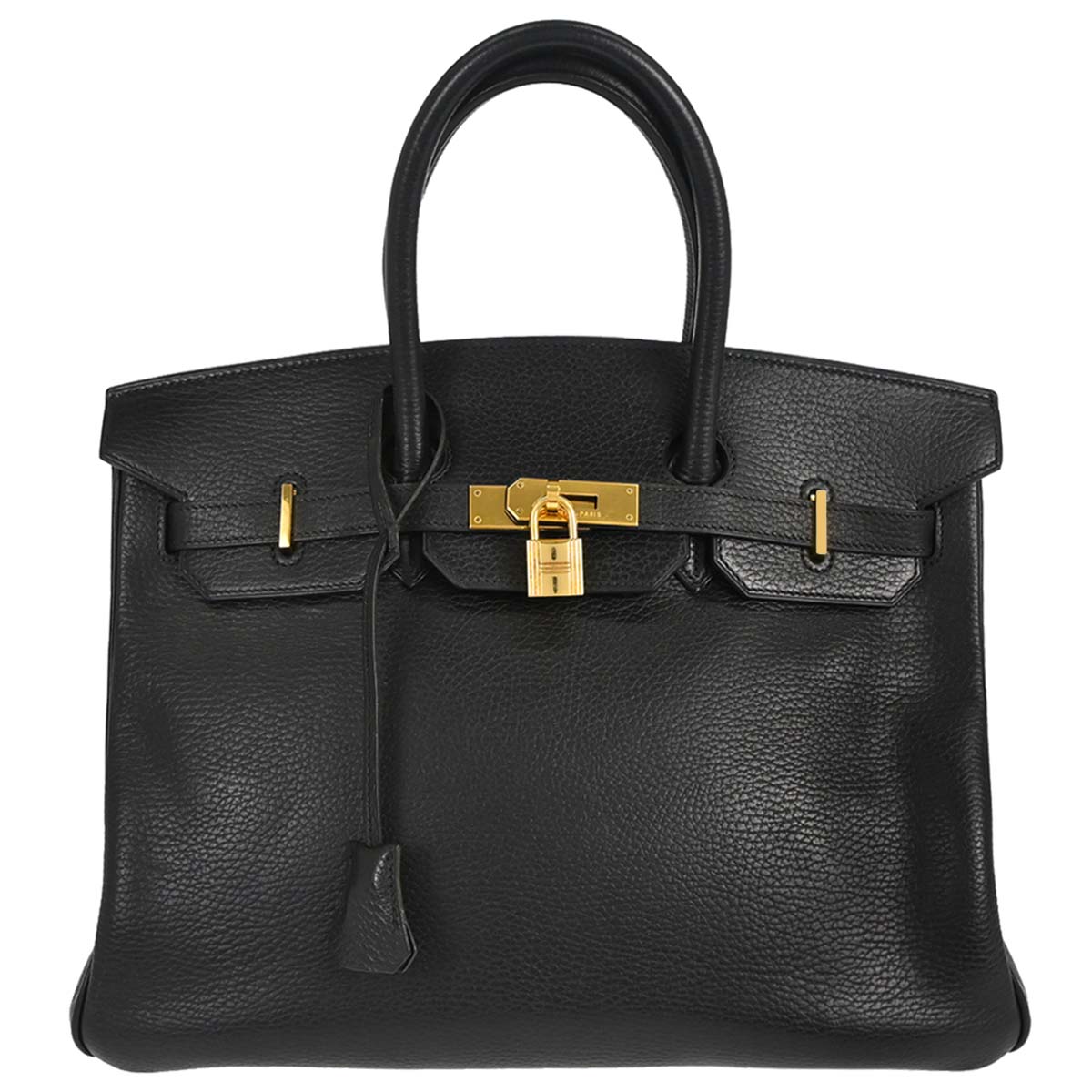 Hermes Black Ardennes Birkin 35 Handbag