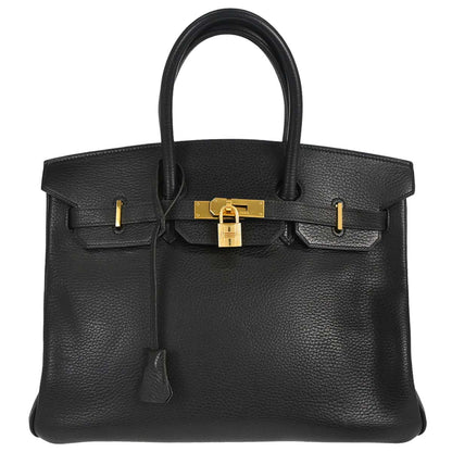 Hermes Black Ardennes Birkin 35 Handbag