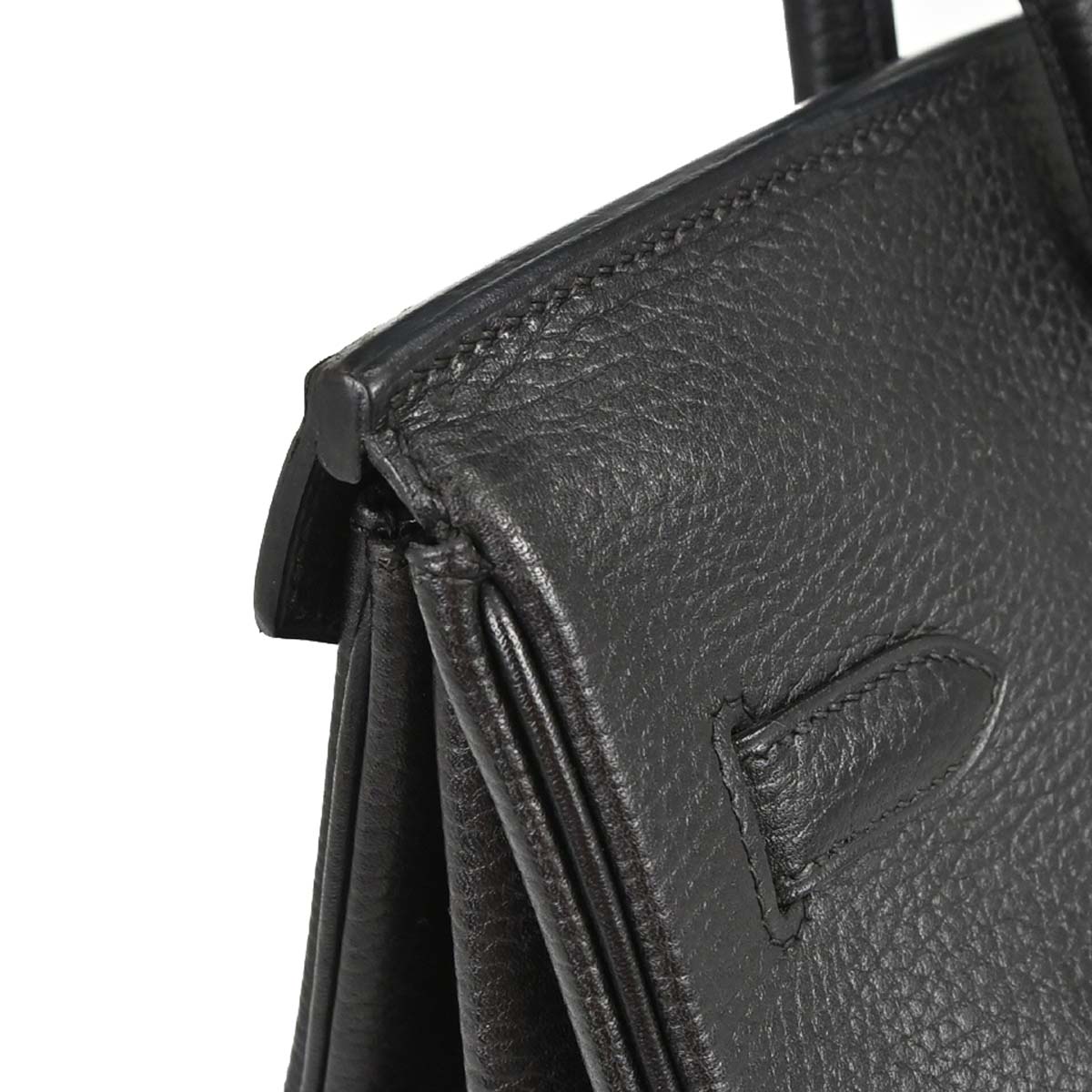 Hermes Black Ardennes Birkin 35 Handbag