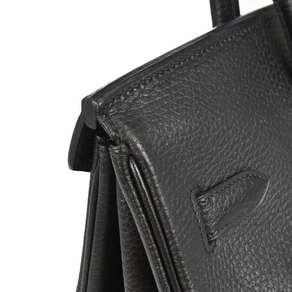 Hermes Black Ardennes Birkin 35 Handbag