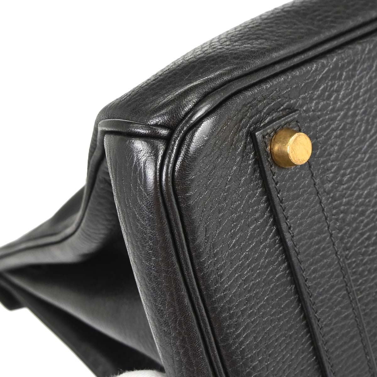 Hermes Black Ardennes Birkin 35 Handbag