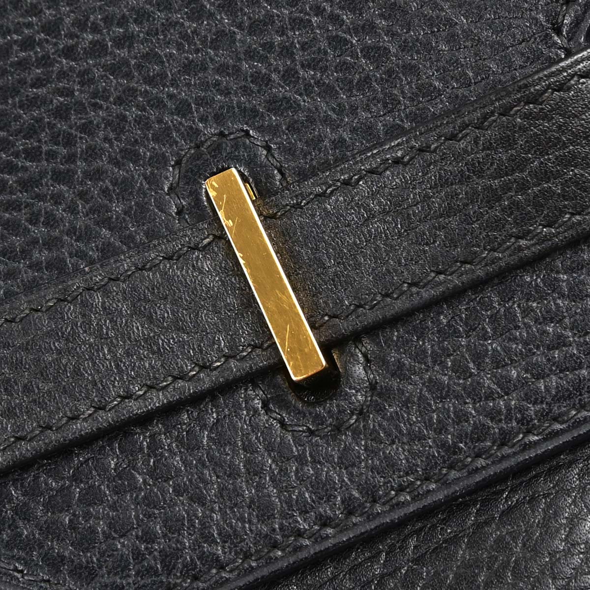 Hermes Black Ardennes Birkin 35 Handbag