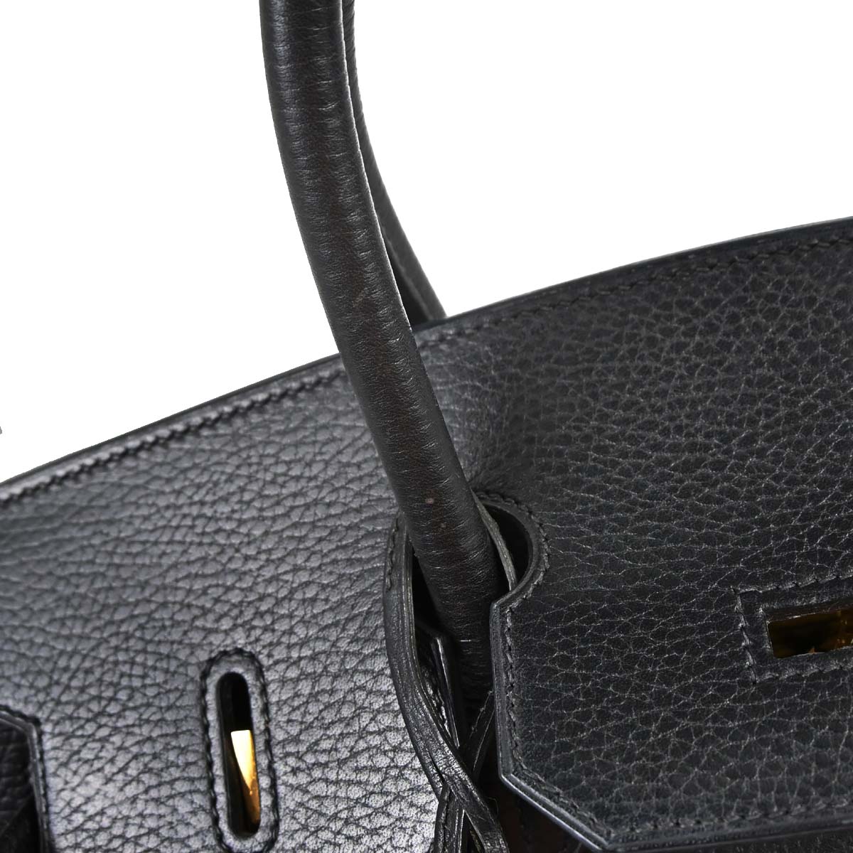 Hermes Black Ardennes Birkin 35 Handbag