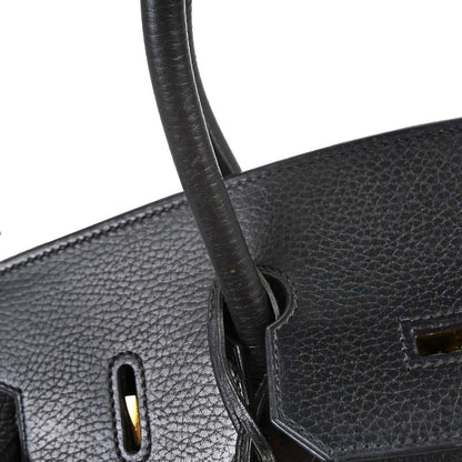 Hermes Black Ardennes Birkin 35 Handbag