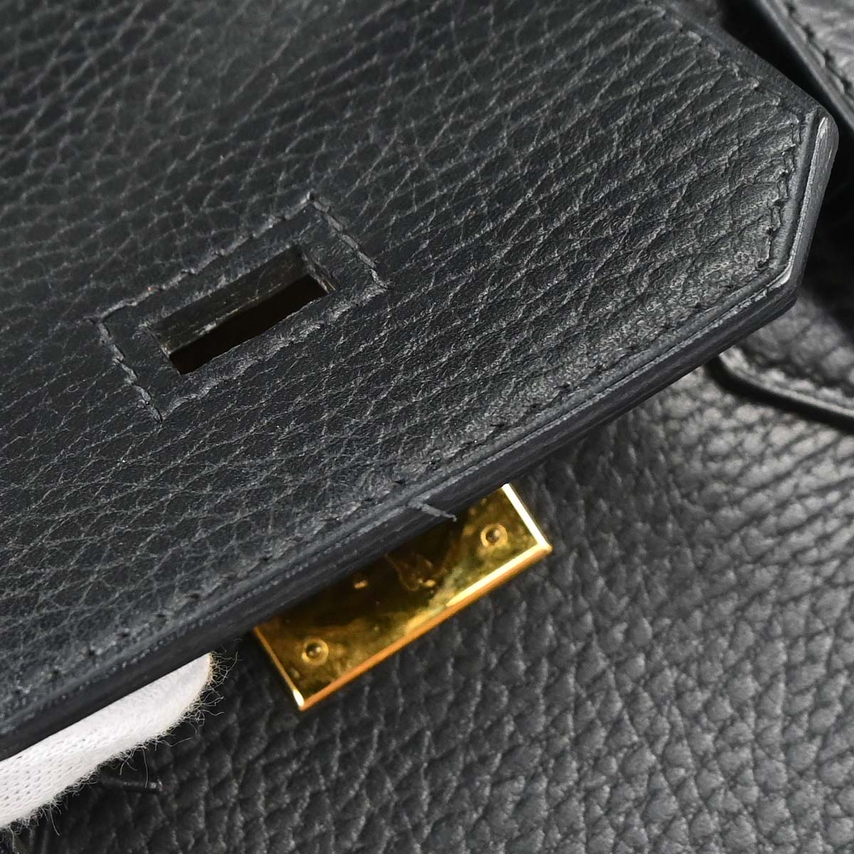 Hermes Black Ardennes Birkin 35 Handbag