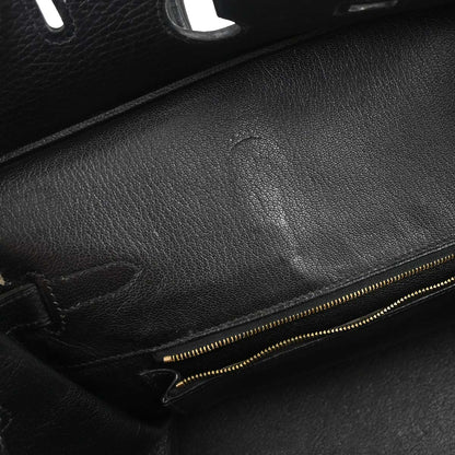 Hermes Black Ardennes Birkin 35 Handbag