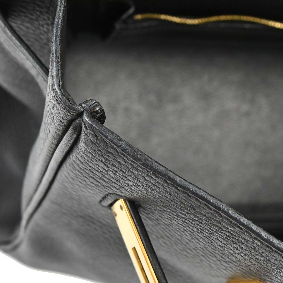 Hermes Black Ardennes Birkin 35 Handbag