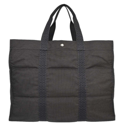Hermes Gray Canvas Herline Tote TGM Handbag