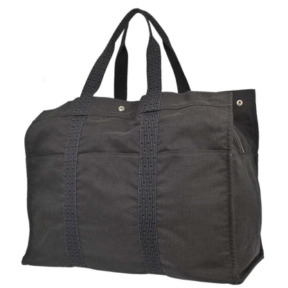 Hermes Gray Canvas Herline Tote TGM Handbag