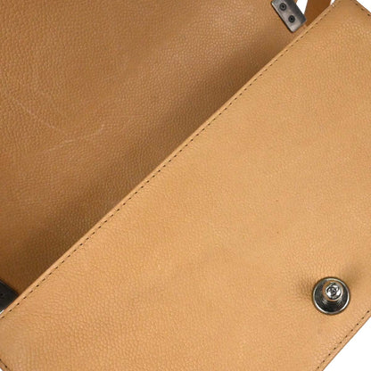Boy Chanel 2014 Beige Caviar Medium Chain Shoulder Bag