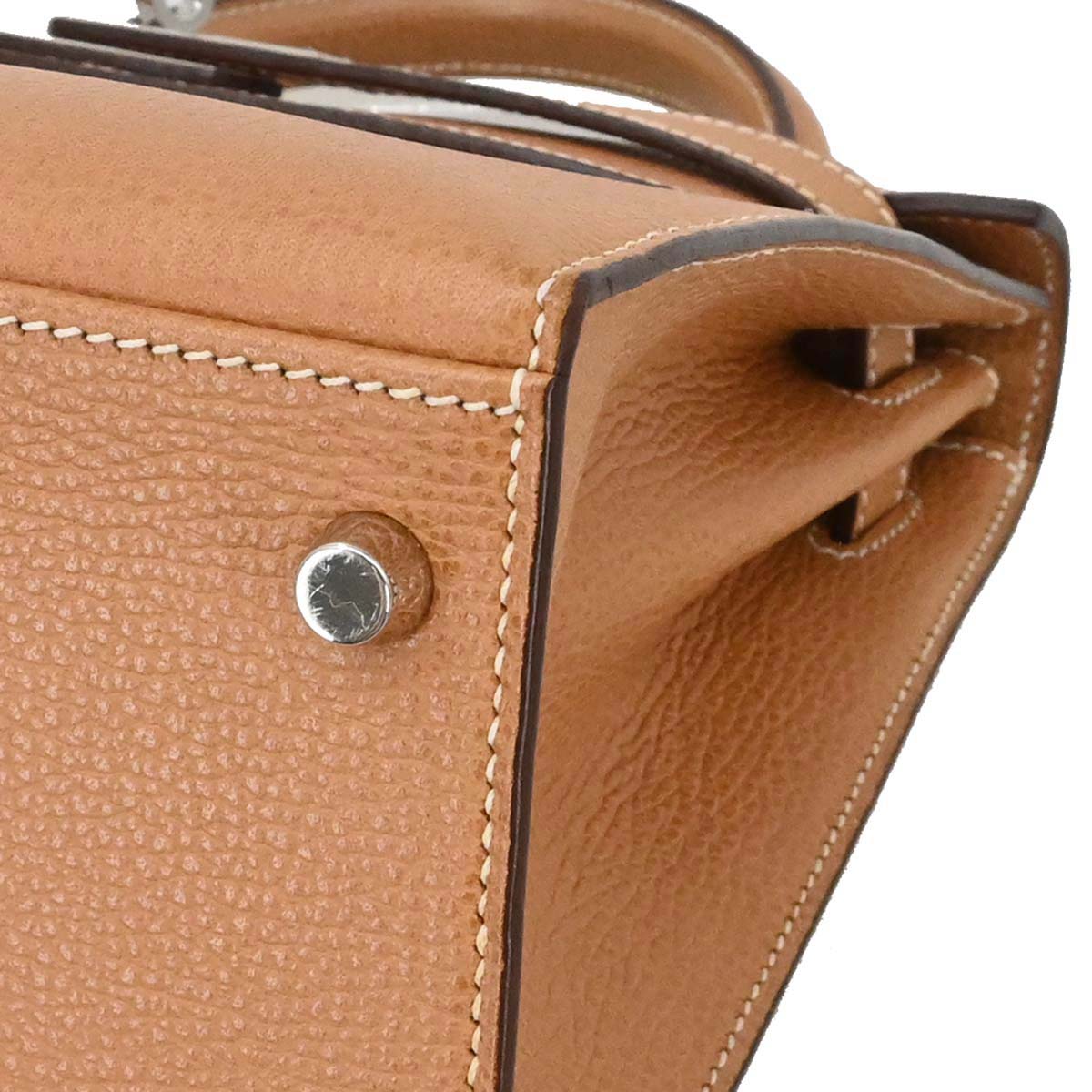Hermes Natural Vache Liegee Kelly 28 Sellier 2way Shoulder Handbag