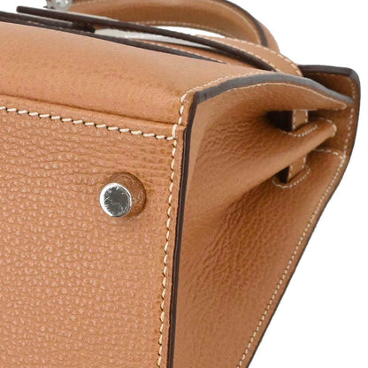 Hermes Natural Vache Liegee Kelly 28 Sellier 2way Shoulder Handbag