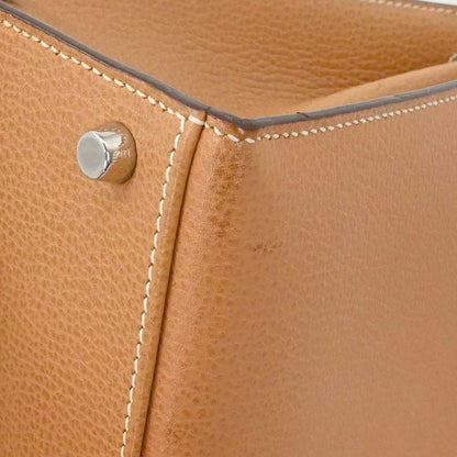 Hermes Natural Vache Liegee Kelly 28 Sellier 2way Shoulder Handbag