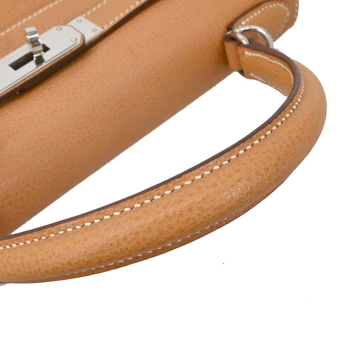 Hermes Natural Vache Liegee Kelly 28 Sellier 2way Shoulder Handbag