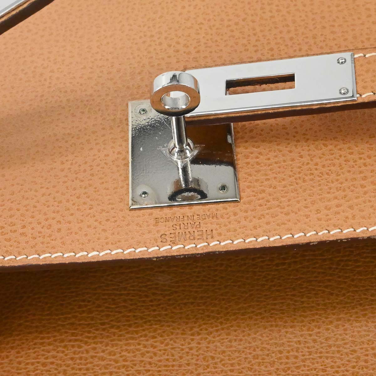 Hermes Natural Vache Liegee Kelly 28 Sellier 2way Shoulder Handbag
