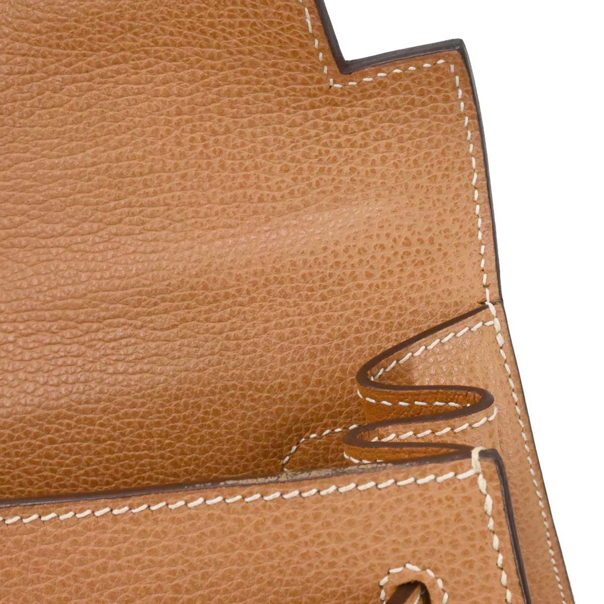 Hermes Natural Vache Liegee Kelly 28 Sellier 2way Shoulder Handbag