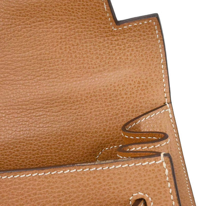 Hermes Natural Vache Liegee Kelly 28 Sellier 2way Shoulder Handbag