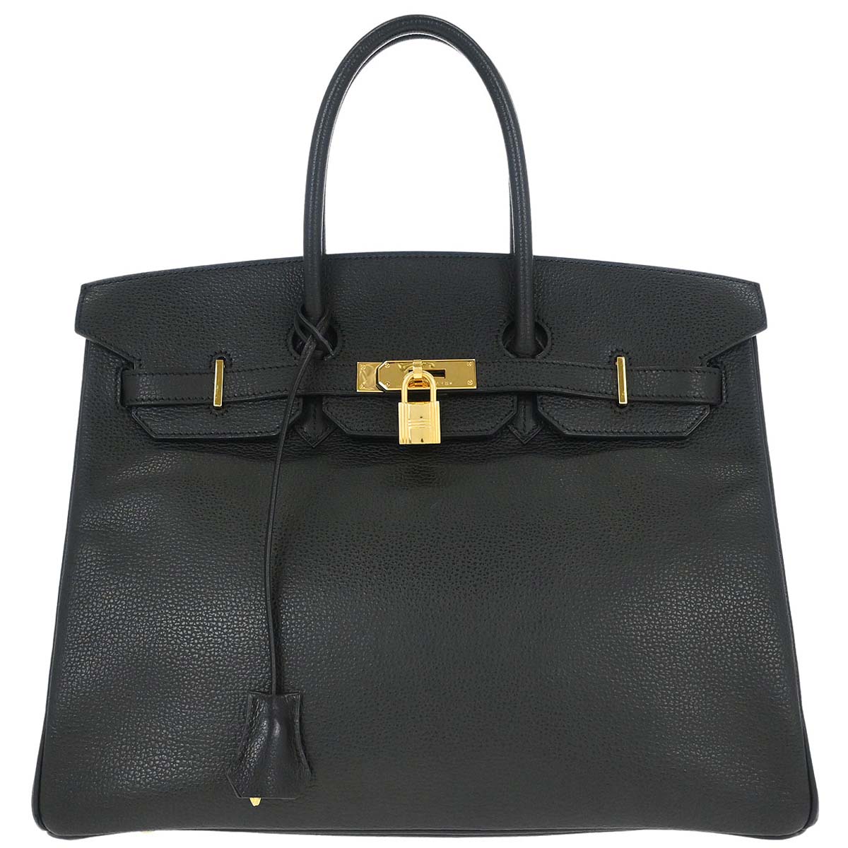 Hermes Black Vache Liegee Birkin 35 Handbag