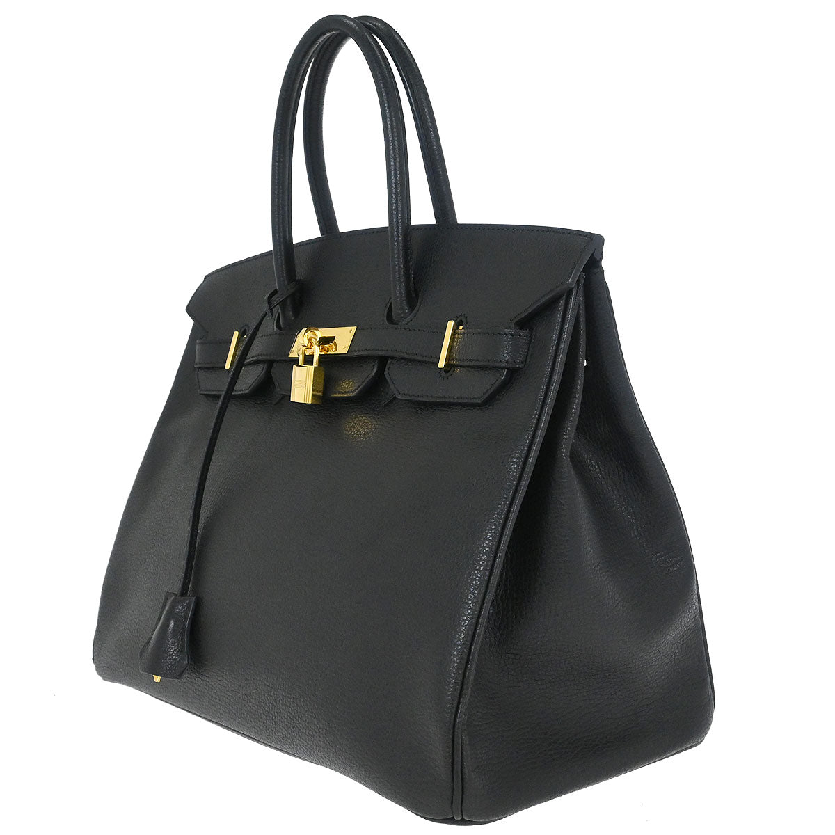 Hermes Black Vache Liegee Birkin 35 Handbag
