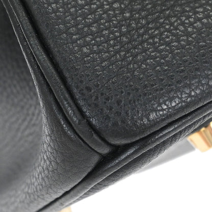 Hermes Black Vache Liegee Birkin 35 Handbag