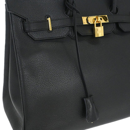 Hermes Black Vache Liegee Birkin 35 Handbag