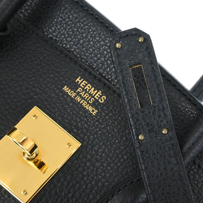 Hermes Black Vache Liegee Birkin 35 Handbag