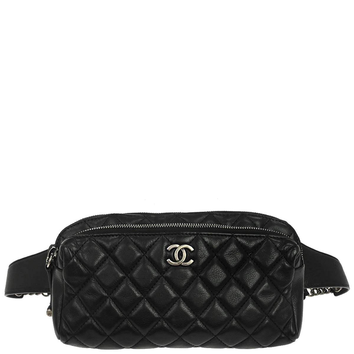 Chanel 2018-2019 Black Calfskin Waist Bum Bag