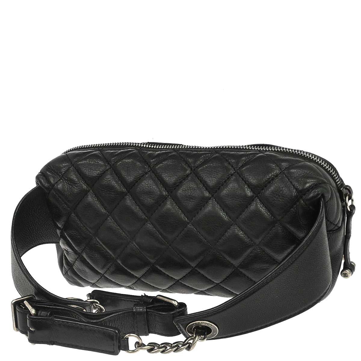 Chanel 2018-2019 Black Calfskin Waist Bum Bag