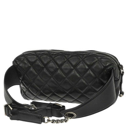Chanel 2018-2019 Black Calfskin Waist Bum Bag