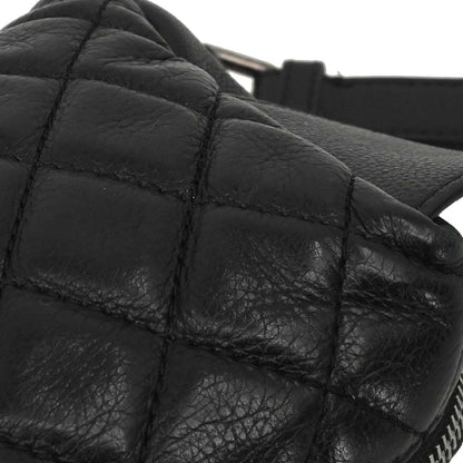 Chanel 2018-2019 Black Calfskin Waist Bum Bag