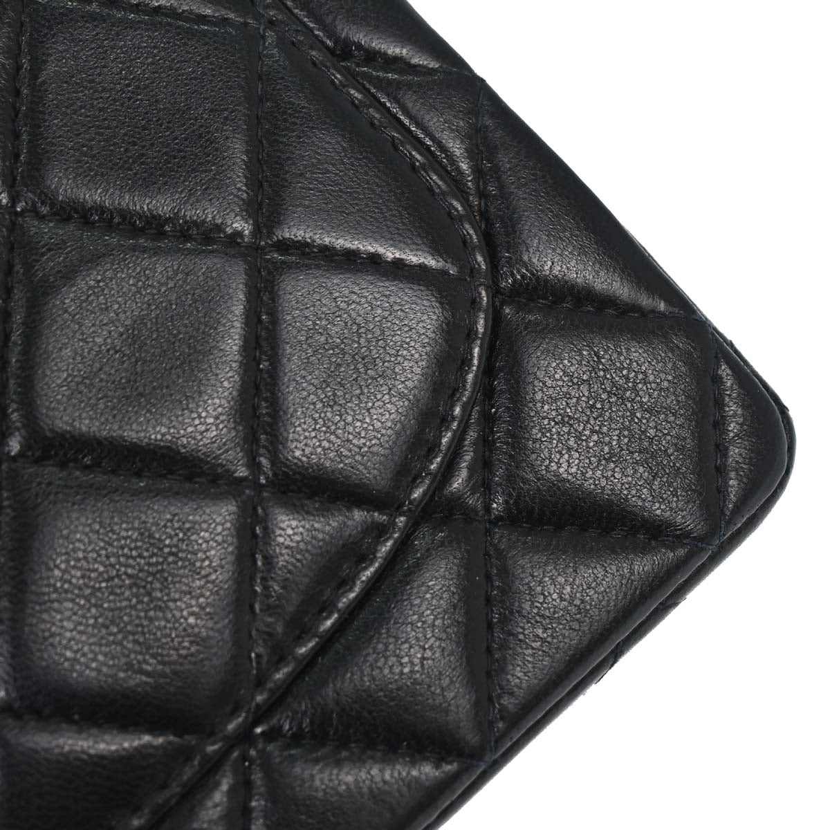 Chanel 1997-1999 Black Lambskin Mini Classic Square Flap Shoulder Bag 17