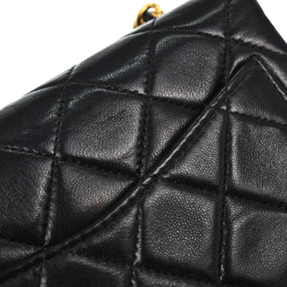 Chanel 1997-1999 Black Lambskin Mini Classic Square Flap Shoulder Bag 17