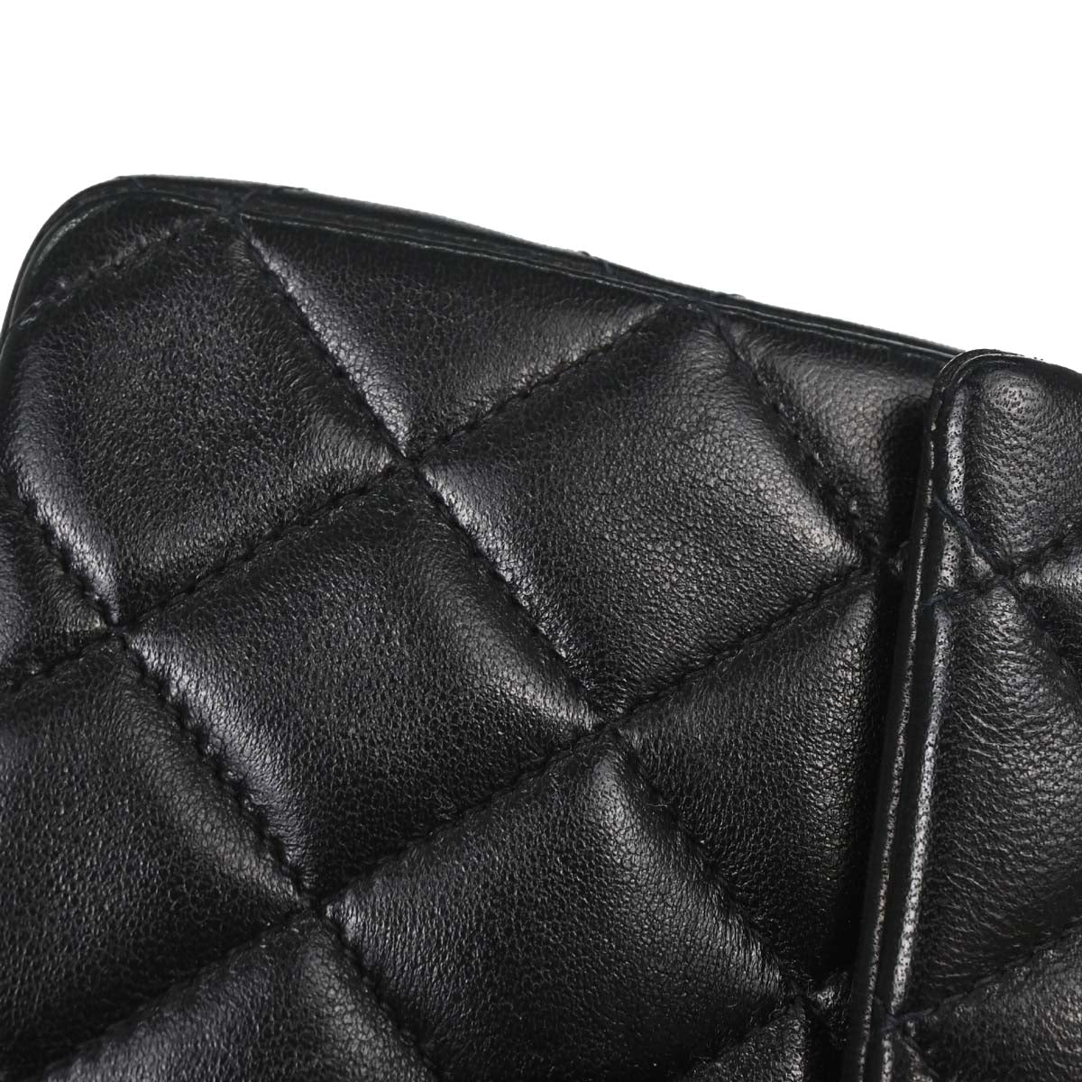 Chanel 1997-1999 Black Lambskin Mini Classic Square Flap Shoulder Bag 17