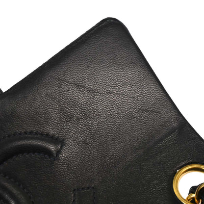 Chanel 1997-1999 Black Lambskin Mini Classic Square Flap Shoulder Bag 17