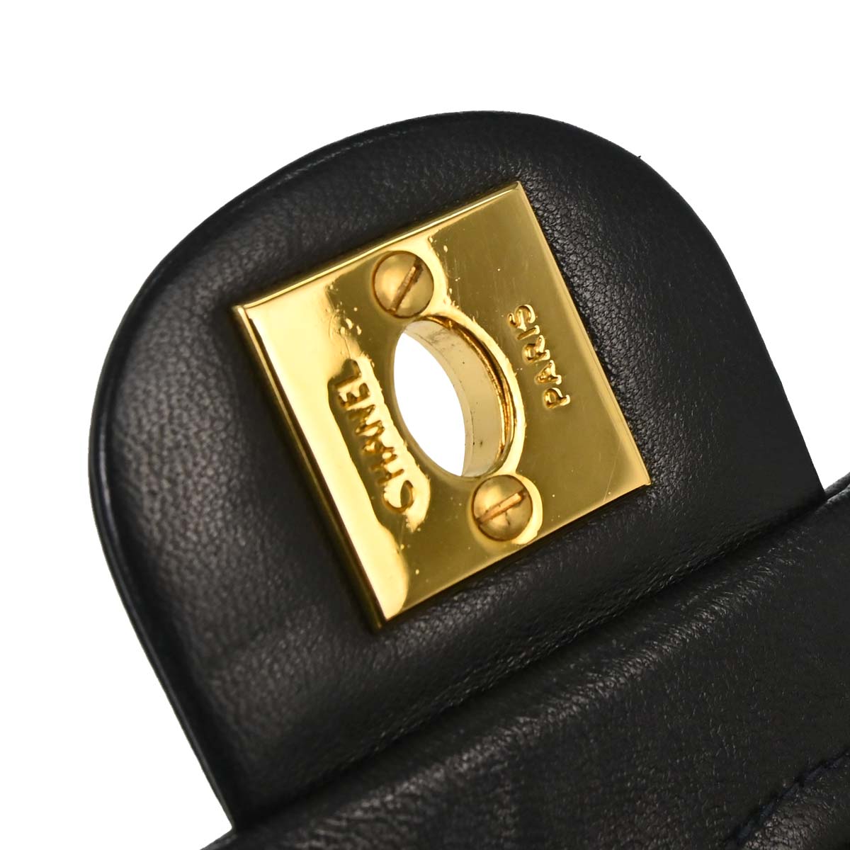 Chanel 1997-1999 Black Lambskin Mini Classic Square Flap Shoulder Bag 17