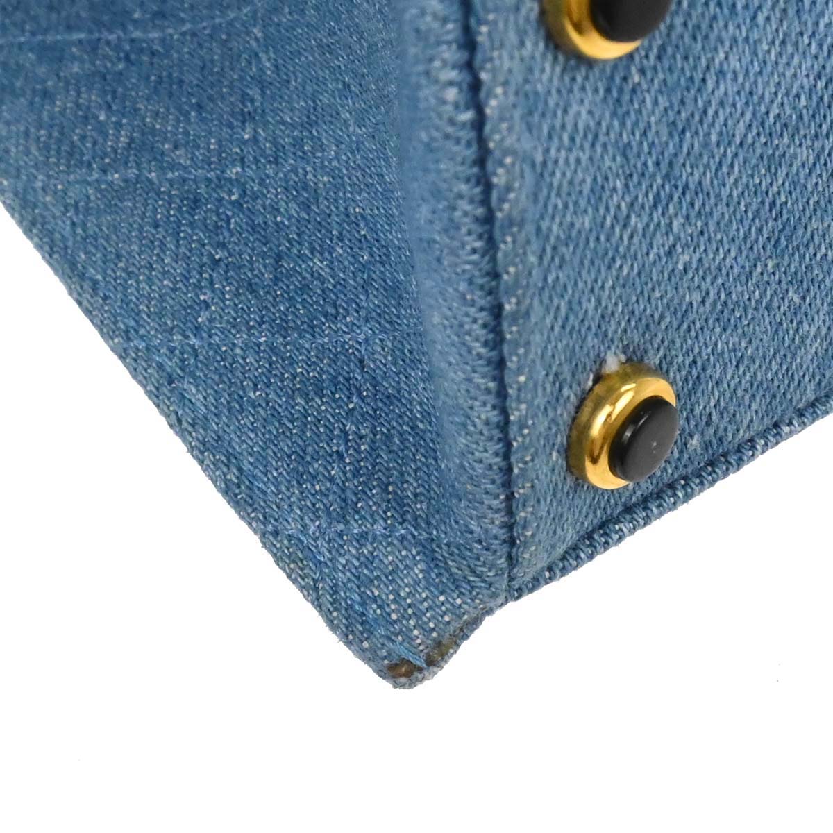 Chanel Blue Denim Straight Flap Shoulder Bag