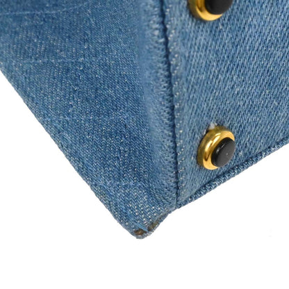 Chanel Blue Denim Straight Flap Shoulder Bag