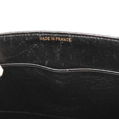 Chanel Blue Denim Straight Flap Shoulder Bag
