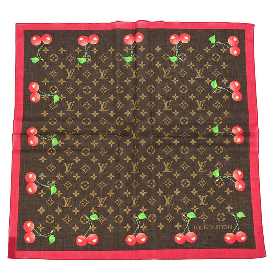 Louis Vuitton Monogram Cherry Scarf 55 M71963 Small Good