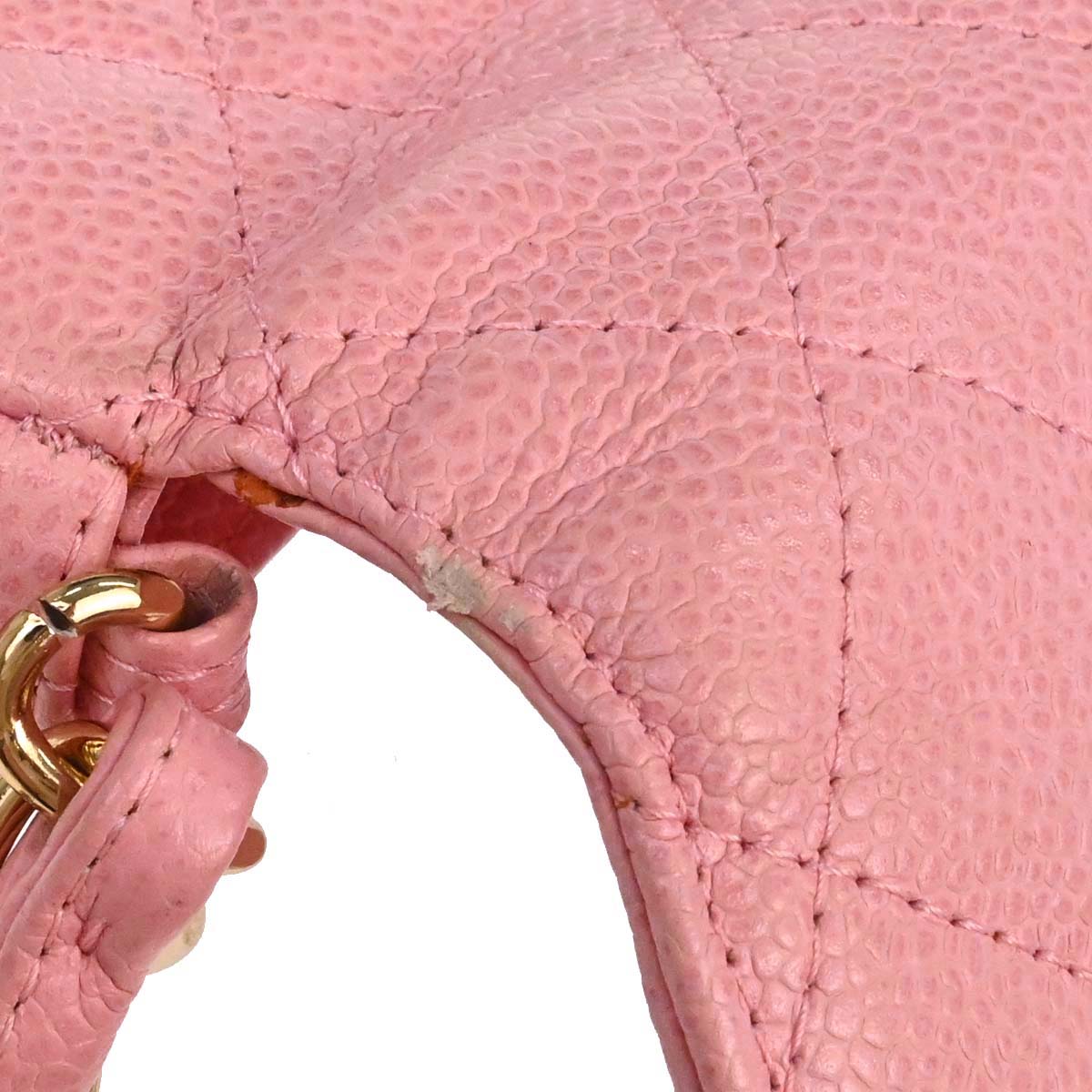 Chanel Pink Caviar Skin Handbag