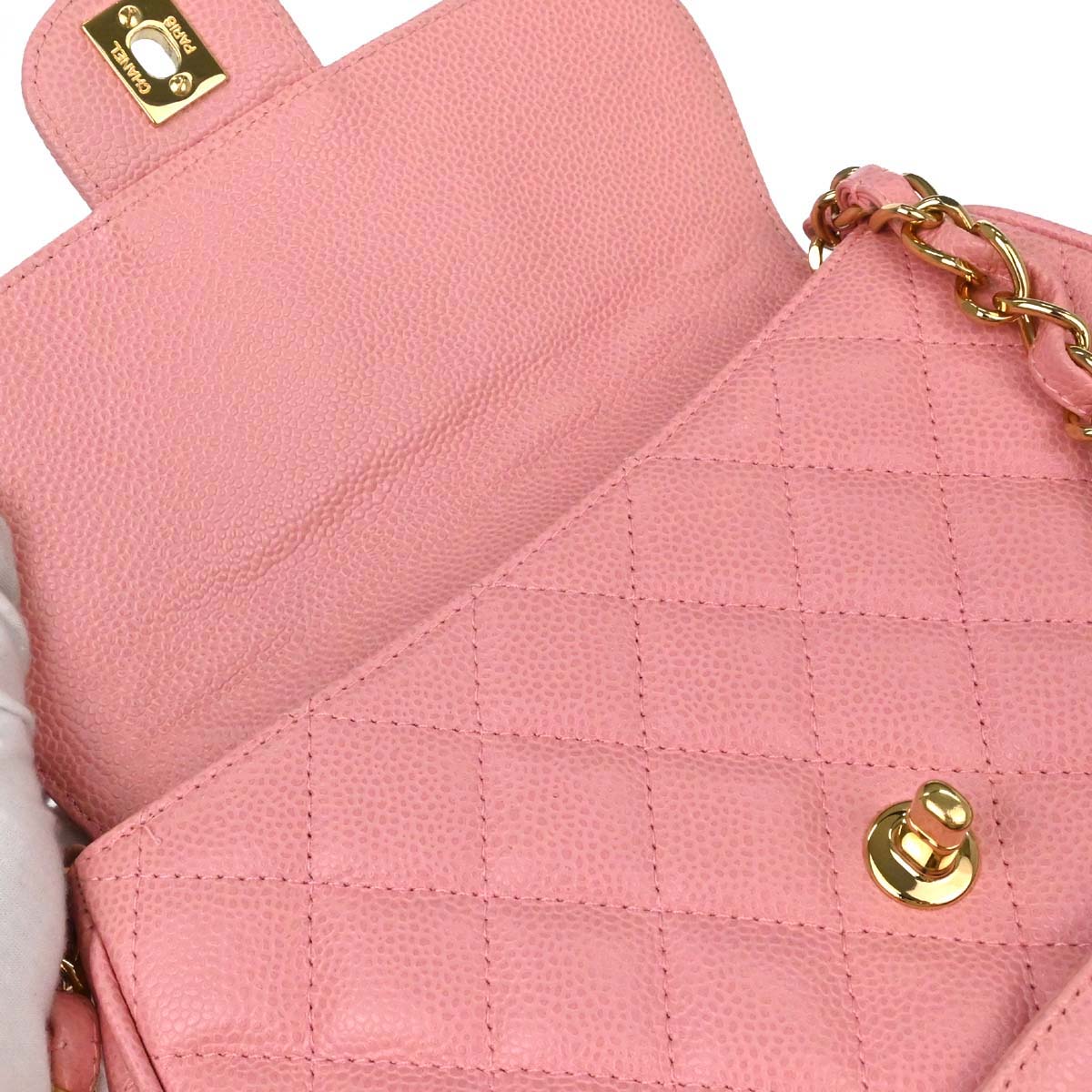 Chanel Pink Caviar Skin Handbag