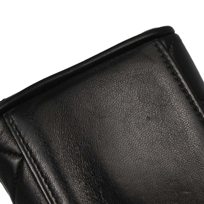 Chanel Black Lambskin Single Straight Flap Shoulder Bag