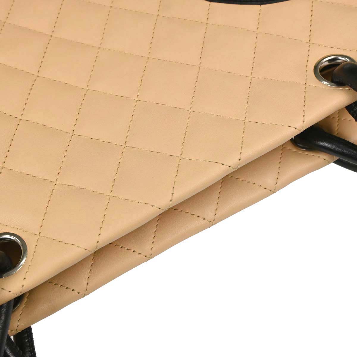 Chanel 2005-2006 Beige Calfskin Cambon Ligne Tote Handbag
